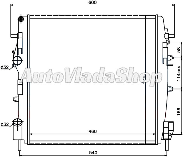 HLADNJAK MOTORA 1.5cc DCi (+/-AC) (46x47)