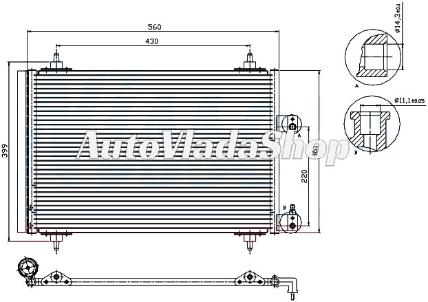 HLADNJAK KLIME BENZIN/DIZEL (51x36.8)