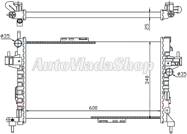 HLADNJAK MOTORA 1.3CDTi 1.7DTi DIZEL (60x35)