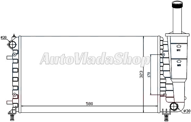 HLADNJAK MOTORA 1.2 8/16V (+/-AC) (58x31.7x18)