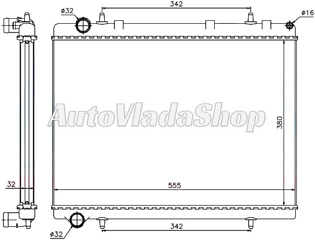 HLADNJAK MOTORA 1.8/2.0 BENZIN - 1.6HDI (+/-AC) (38x57) (MEHANICKI SPOJ)