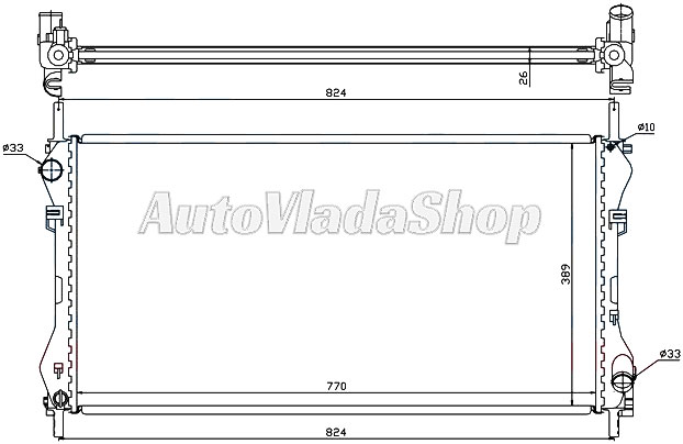HLADNJAK MOTORA 2.0CC TDI-TDCI (+/-AC) (77x40)