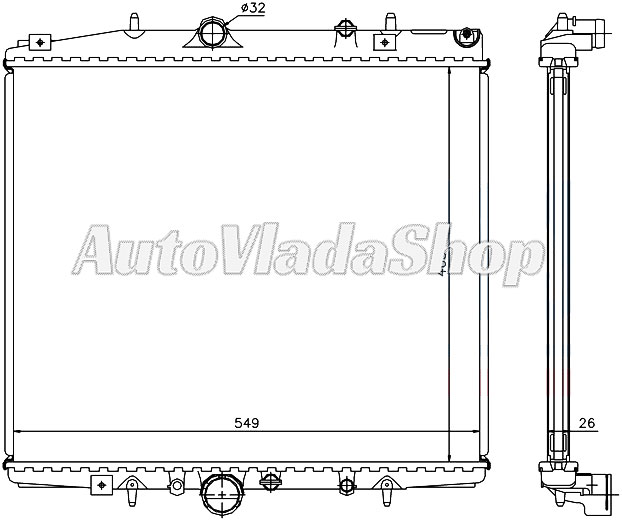HLADNJAK MOTORA 2.0i 16V-2.0/2.2 JTD (46.5x56.3)