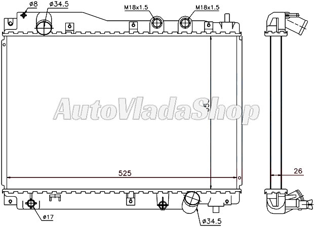 HLADNJAK MOTORA 1.7 CDTi (MAN) (35x51.8)