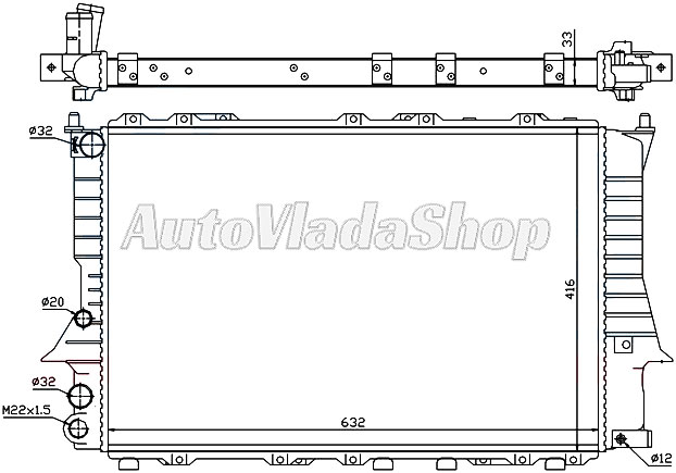 HLADNJAK MOTORA BENZIN/DIZEL (63.2x41.1x30)