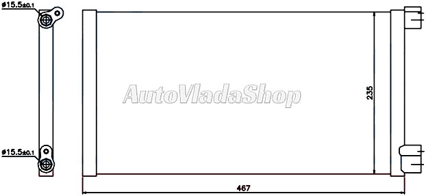 HLADNJAK KLIME 1.1i8V (41.4x24x1.8)