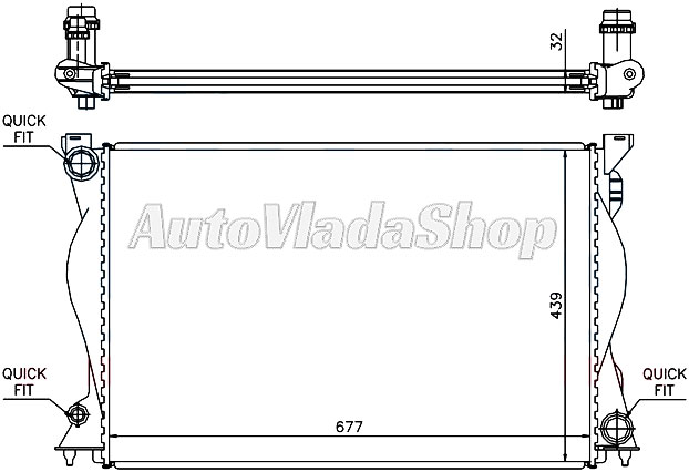 HLADNJAK AUDI A6 04-  20-24-28-30-32 AC+/-