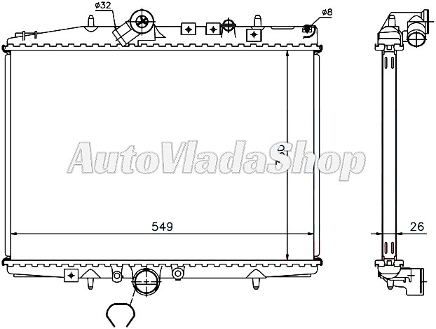 HLADNJAK MOTORA 2.2 HDi (MAN) (+/-AC) (38x55.8)