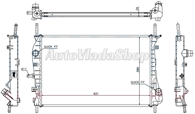 HLADNJAK MOTORA DIZEL (+AC) (62x39.7) 02-