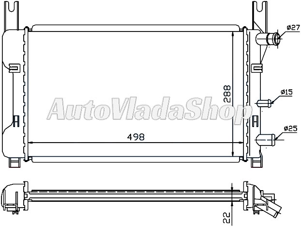 HLADNJAK MOTORA 1.0 /1.1/1.3 (50x30)