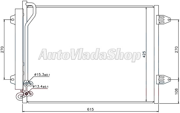HLADNJAK KLIME 1.6 16v Fsi/2.0 FSi BENZIN - 1.6/1.9/2.0 TDi DIZEL (570x430x16)