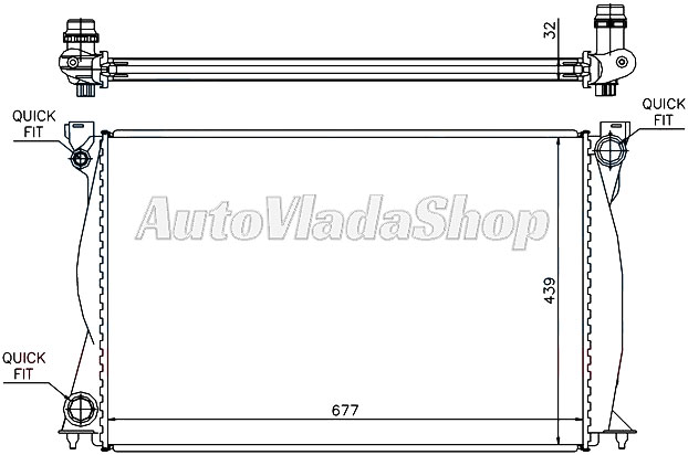 HLADNJAK MOTORA 2.7/3.0 TDI (67.5x44.5x32)
