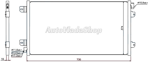 HLADNJAK KLIME DIZEL (69.2x38x1.6) 03-