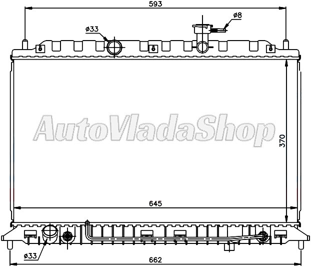 HLADNJAK MOTORA 1.4/1.6cc 16V (+/-AC) (37x64.2)