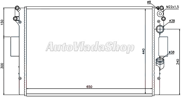 HLADNJAK MOTORA 2.8D-TDi (-AC) (65x44x32)
