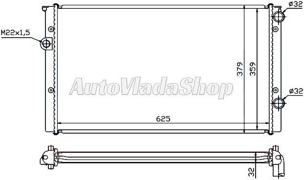 HLADNJAK MOTORA 1.9 TD (63x38)