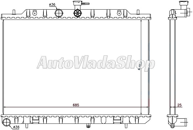 HLADNJAK MOTORA 2.0 T.D (45x69) 07-