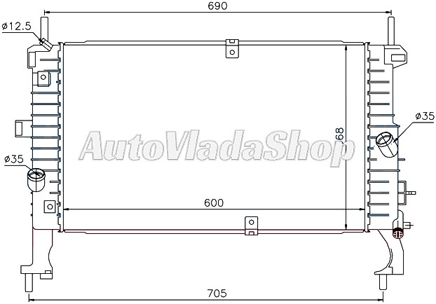 HLADNJAK MOTORA 1.3/1.7 CDTI (+/-AC) (60x37x28)