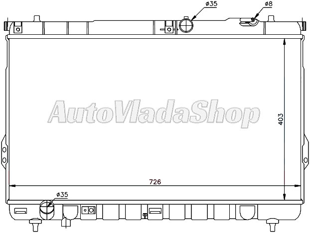 HLADNJAK MOTORA 2.0 CRDI (MAN) (+/-AC) (72.6x40.3) CEV 8mm