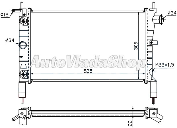 HLADNJAK OPEL ASTRA F 16-14  AUT