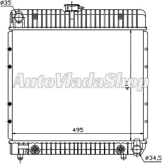 HLADNJAK MOTORA BENZIN/DIZEL (MAN) (42x50)