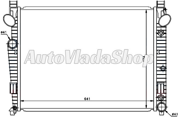 HLADNJAK MOTORA 4.3-5.0 BENZIN (AUTO) (64x47.2x42)