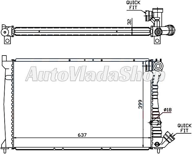 HLADNJAK MOTORA 2.0i 8V TURBO 1.9/2.1 T.D (MAN/AUTO) (64x40)