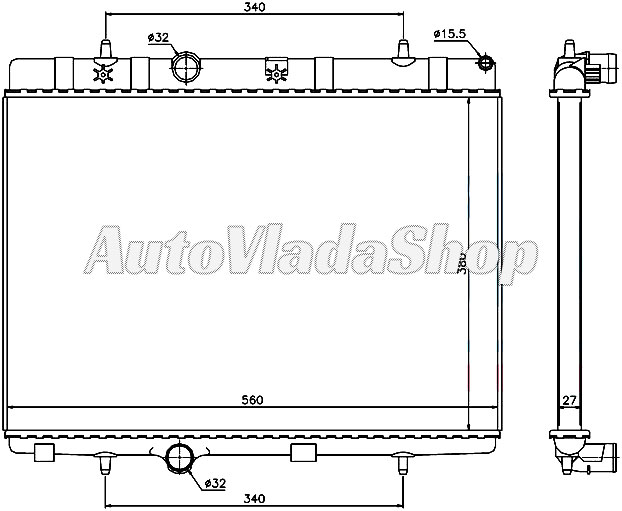 HLADNJAK MOTORA BENZIN/DIZEL (38x56x2.7) (LEMLJEN SPOJ)