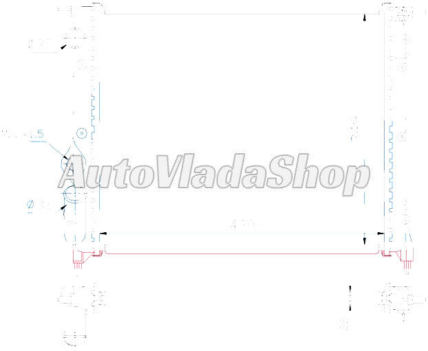 HLADNJAK MOTORA 1.2/1.4CC (-AC) (43x38)