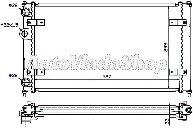 HLADNJAK MOTORA 1.4/1.6 BENZIN - 1.7/1.9 SDi (-AC) (52x32)