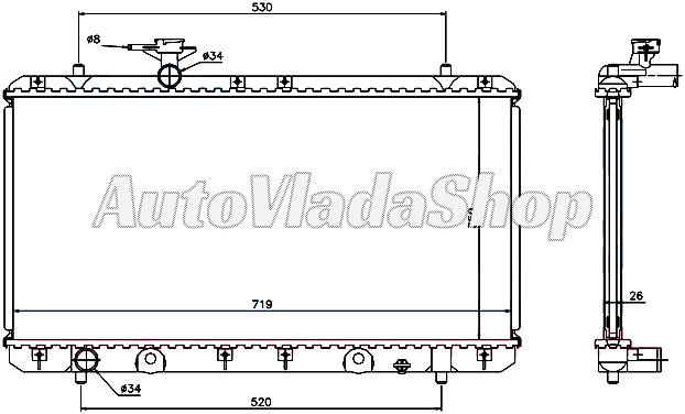 HLADNJAK MOTORA 1.3/1.6 (+/-AC) (35x70)