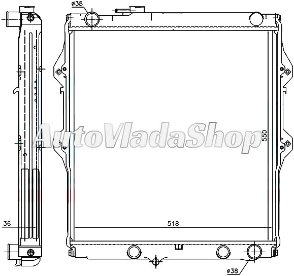 HLADNJAK MOTORA 3.0 T.DIZEL (55x52.5x3.6)