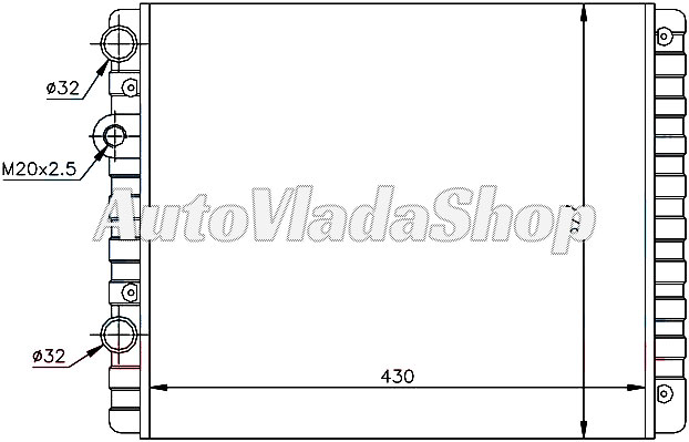 HLADNJAK MOTORA ZA SVE MODELEN (MAN) (-AC) (43x38)