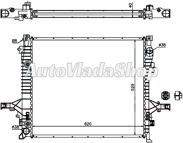 HLADNJAK MOTORA BENZIN/DIZEL (MAN/AUTO) (620x530x32)