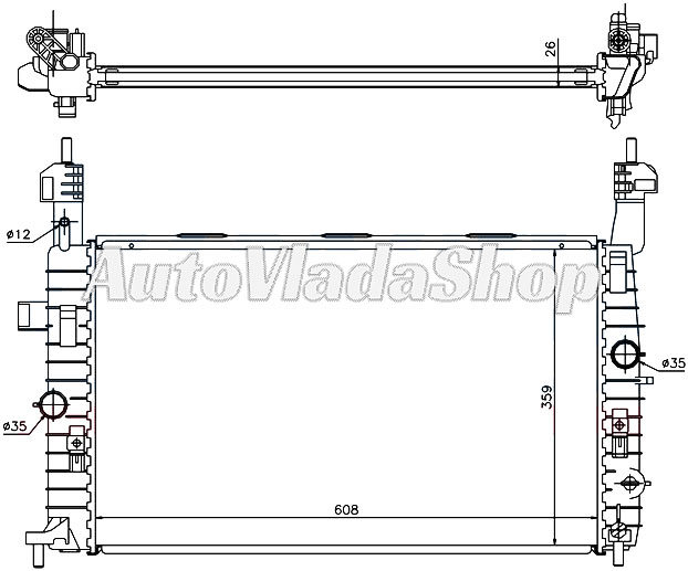 HLADNJAK MOTORA 1.4/1.6/1.8 (+/-AC) (61x37)
