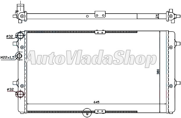 HLADNJAK MOTORA ZA SVE MODELE BENZIN/DIZEL (MAN/AUTO) (+/-AC) (65x38)