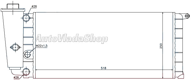 HLADNJAK MOTORA 750-900 1.0/1.1 (MAN/AUTO) (52x25)