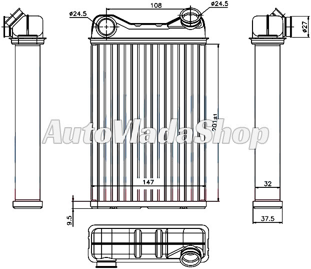 GREJAC KABINE (B) (+/-AC) (193x145) (TIP VALEO)