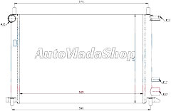 HLADNJAK MOTORA 1.2/1.3/1.4/1.6/1.7V (+AC) (52x37.8)