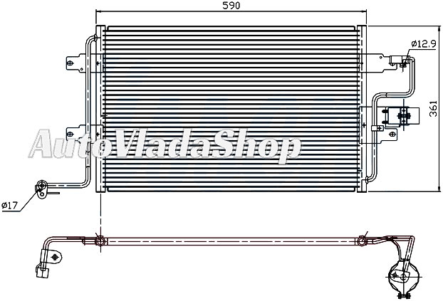 HLADNJAK KLIME BENZIN / 1.9 TDI (54x36)