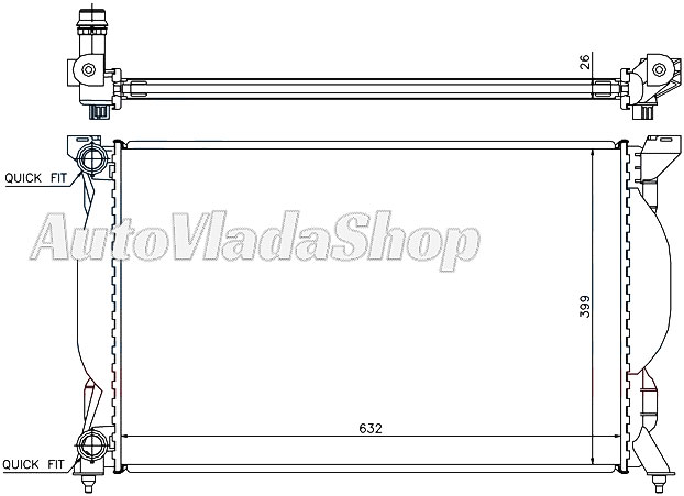 HLADNJAK MOTORA 1.6/2.0 16v 1.8 T/2.0 TFSi BENZIN - 1.9/2.0 Tdi DIZEL (MAN) (630