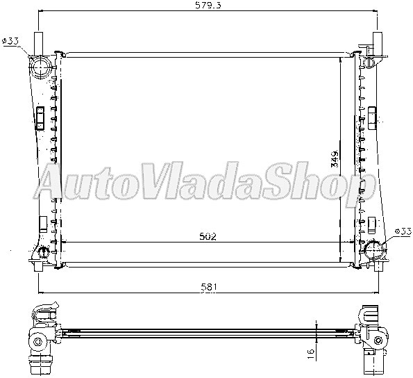 HLADNJAK MOTORA 1.2/1.4/1.6 (+/-AC) (50x35.6)