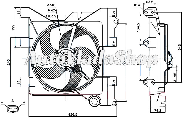 VENTILATOR HLADNJAKA (-AC)