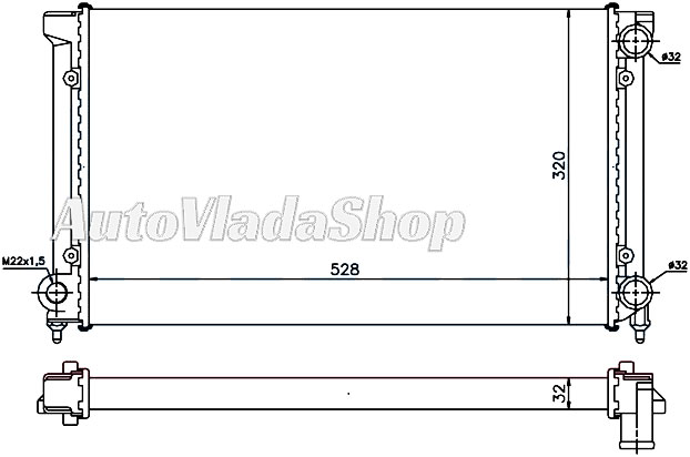 HLADNJAK MOTORA 1.6/1.8 (-AC) (52x32)