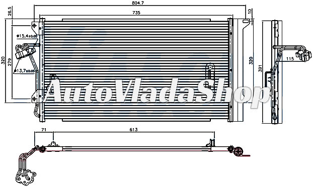HLADNJAK KLIME BENZIN/DIZEL (690x390x16)