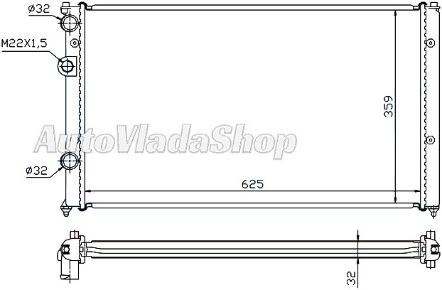 HLADNJAK MOTORA ZA SVE MODELE BENZIN/DIZEL (+AC) (63x38)