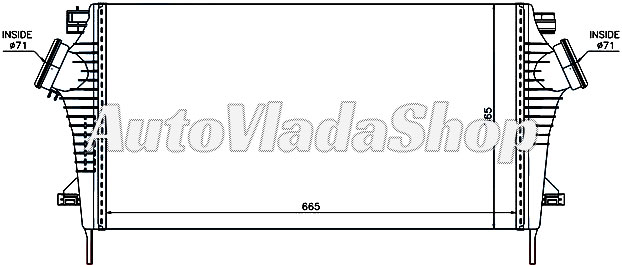 HLADNJAK INTERKULERA 1.6/2.0 TURBO - 2.0CDTi (66.5x36.2x32)