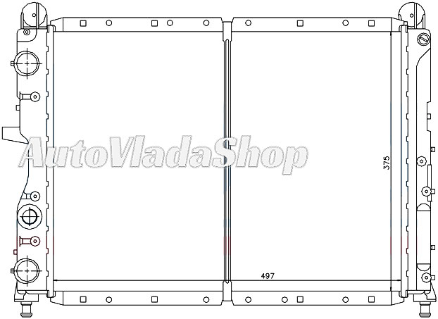 HLADNJAK MOTORA 1.4/1.6/1.8/1.7/2.0 TS (+/-AC) (49.8x36.7)