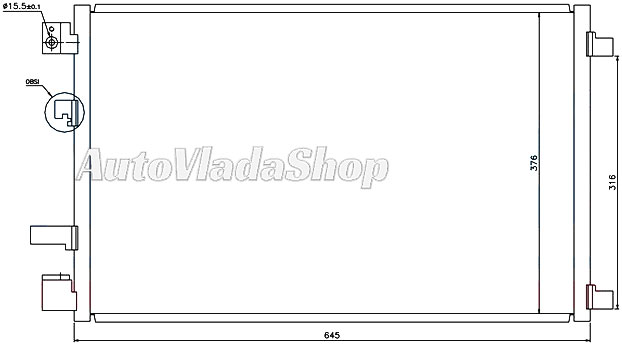 HLADNJAK KLIME 1.5 DCi (61x39)