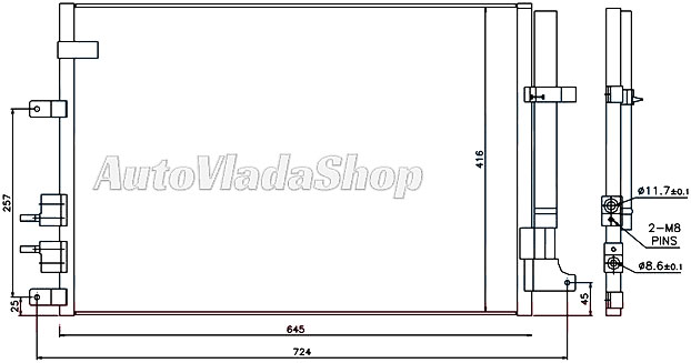 HLADNJAK KLIME BENZIN/DIZEL (61.5x42)